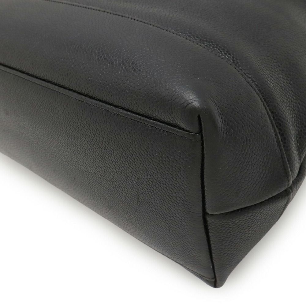 CHANEL Black Caviar Leather Logo Shoulder Bag - Picture 4 of 10